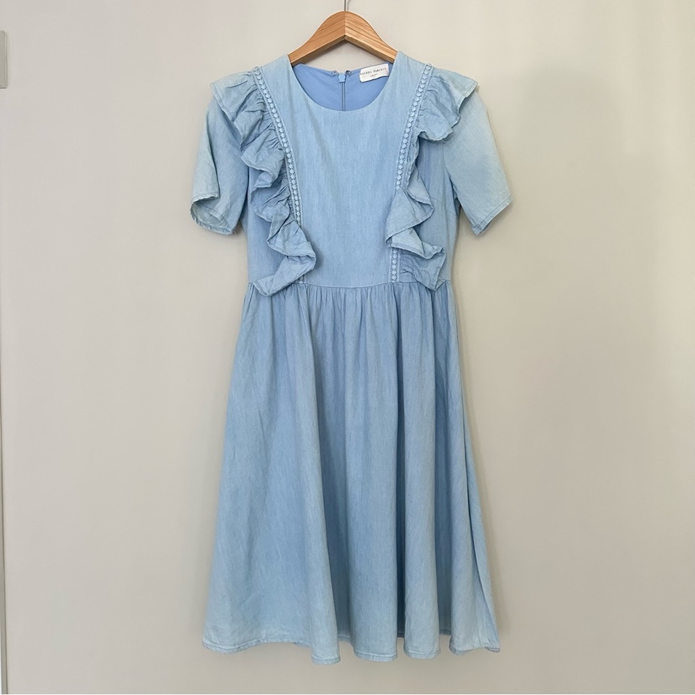 Rachel Parcell Chambray Boho Ruffle Dress - Picture 5 of 12